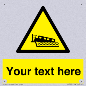 Custom warning grounding narrow boat on lock cill